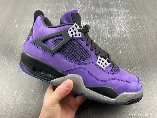 Kick Theory x Suede Scott Jordan 4 Purple Air Travis 0623